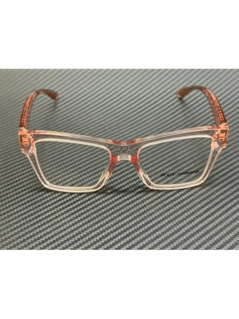 New Dolce & Gabbana Women Transparent Rose Pink Eyeglasses 54-18-145